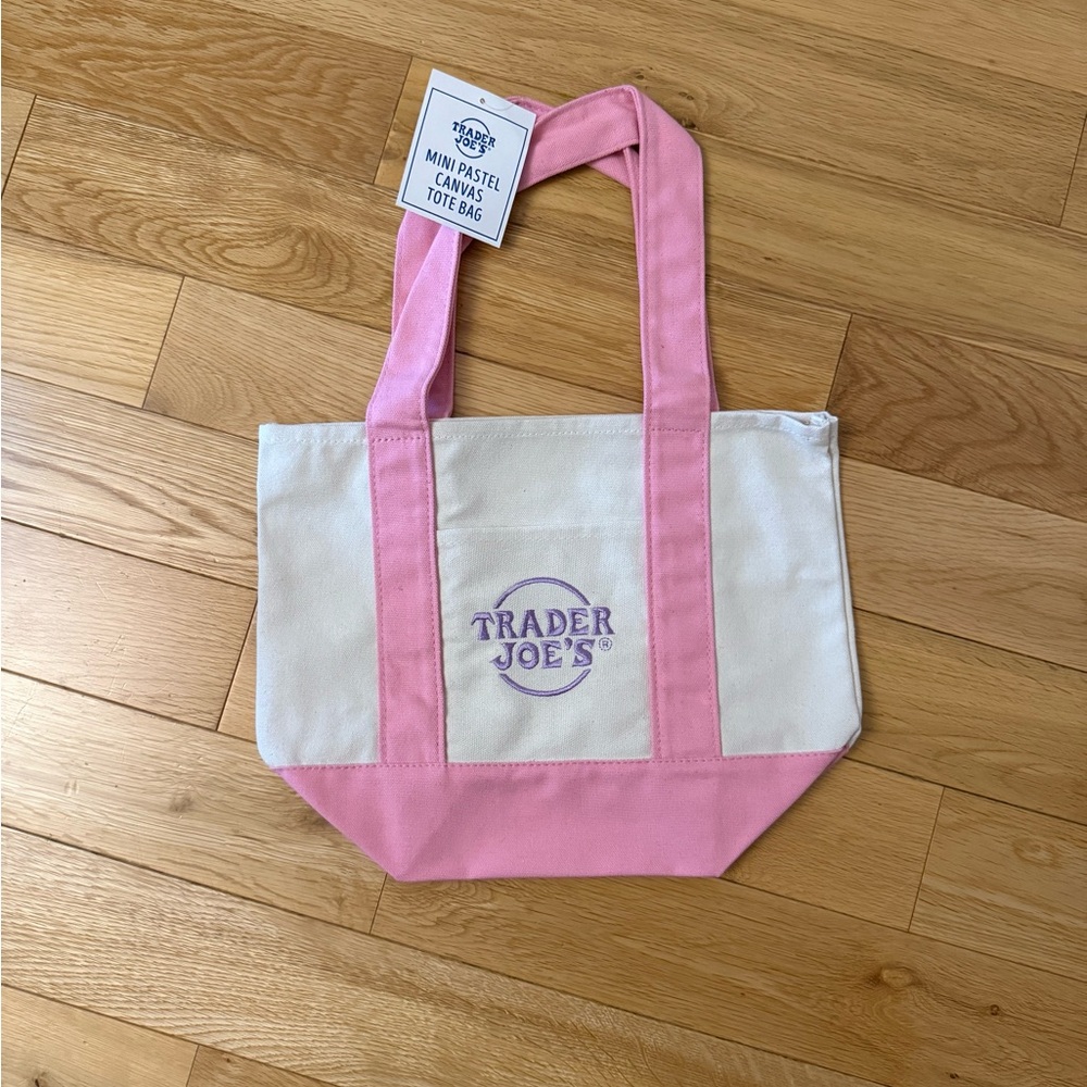 Trader Joe’s Pink Canvas Tote Bag